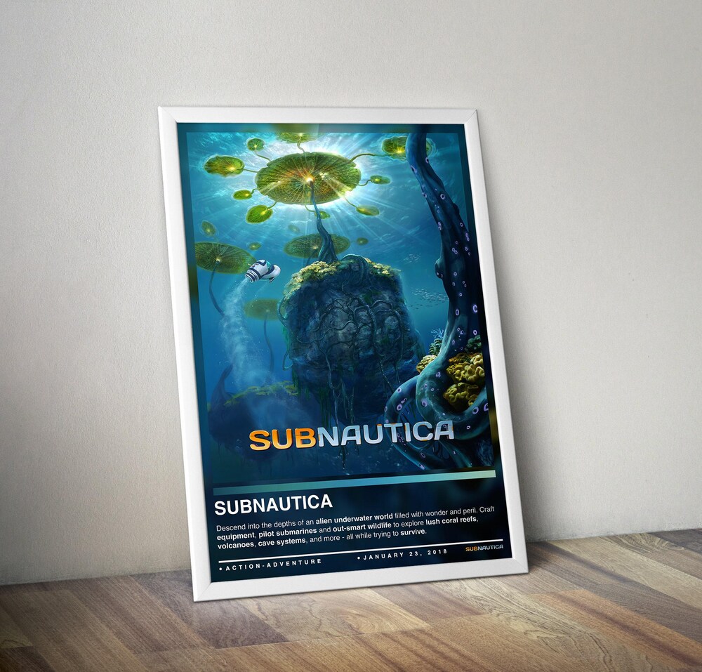 Subnautica Poster Print Wall Art